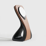 WaveCraft MagSafe iPhone Stand — Wood-Look Desk Charger