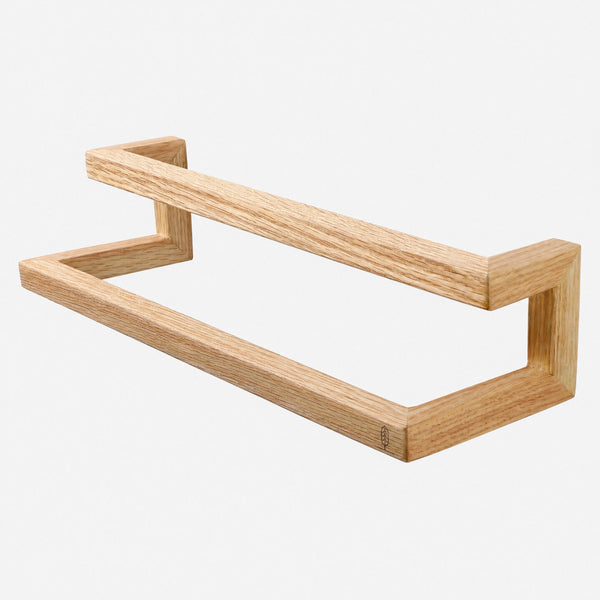 Bathroom Wall Mounted Wooden Towel Bar Holder | Double Layer