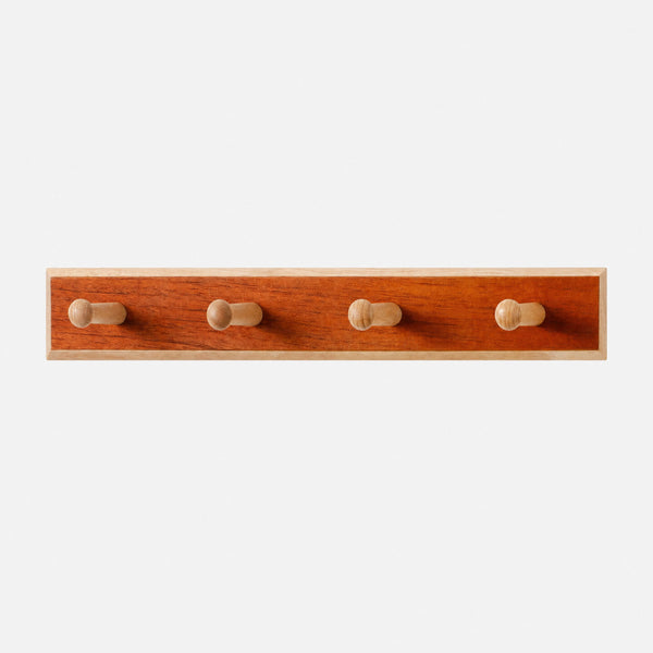 Two-tone Rubberwood Splicing Row of 4/5/6 Hooks