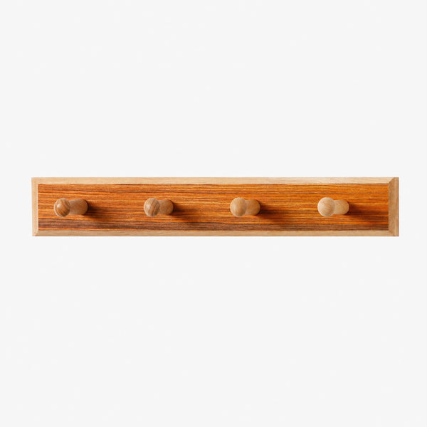 Two-tone Rubberwood Brazilian Veneer Splicing Row of 4/5/6 Hooks