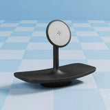 Black Tray Wood-Look Wireless Charging Pad