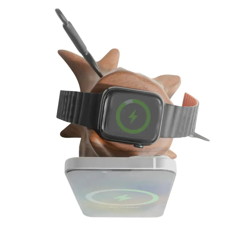 Moku-San Wood-Look Wireless Charger Stand