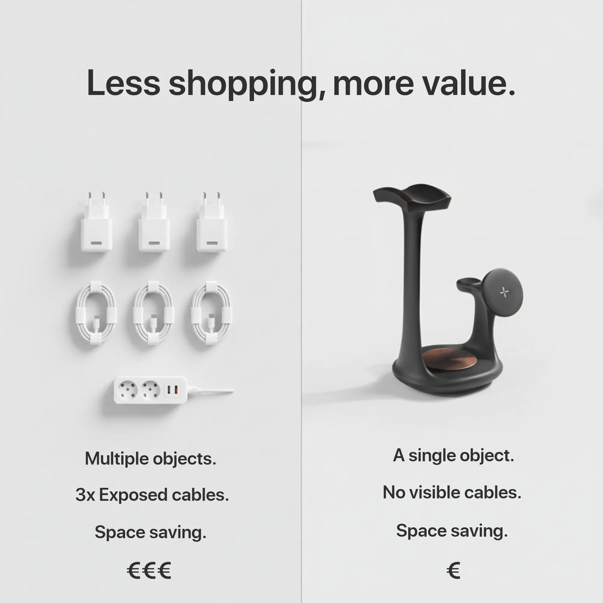 Helmet — Wood-Look Wireless Charger Stand 30W