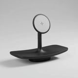 Black Tray Wood-Look Wireless Charging Pad