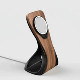WaveCraft MagSafe iPhone Stand — Wood-Look Desk Charger