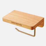 Red Oak Toilet Paper Holder