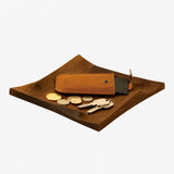 Walnut Square Desk Accessories Tray