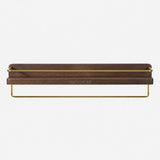 Wood Bathroom Wall Shelf with Towel Bar