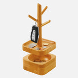 Wooden Double Layer Accessories Tray
