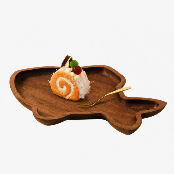 Wooden Walnut Fish Shape Plate | Handmade Serving Plate | Perfect Gift For Pet Lover