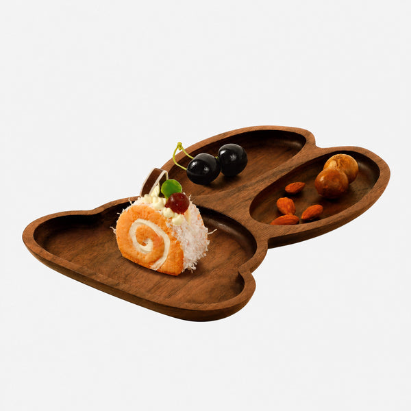 Wooden Walnut Rabbit Shape Plate | Handmade Serving Plate | Perfect Gift For Pet Lover