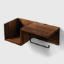 Pine Toilet Paper Holder With Shelf