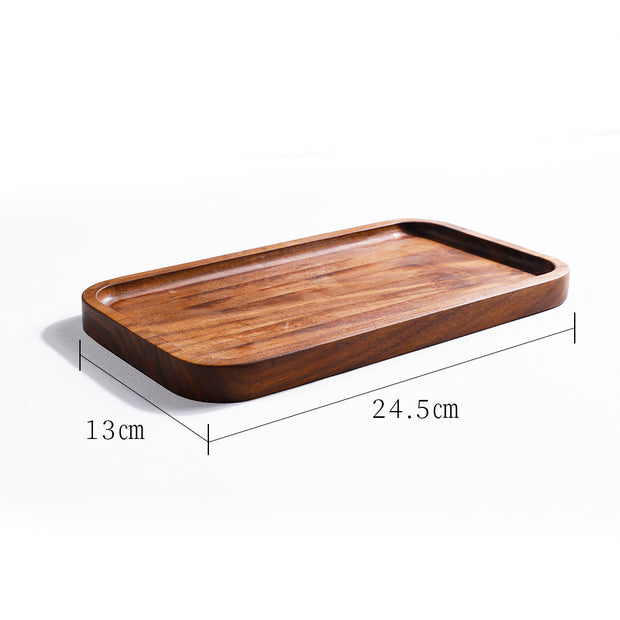Rectangle Walnut Storage Tray | Office Bedroom Desk Tray