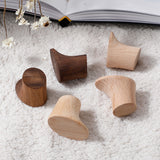 Walnut Boot Profile Wall Coat Hook — Natural Wood, Wall Mounted