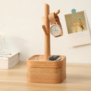 Wooden Double Layer Accessories Tray