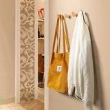 Walnut Boot Profile Wall Coat Hook — Natural Wood, Wall Mounted