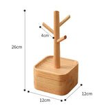 Hardwood 2-Tier Valet Tray — Double Layer Desk Organizer