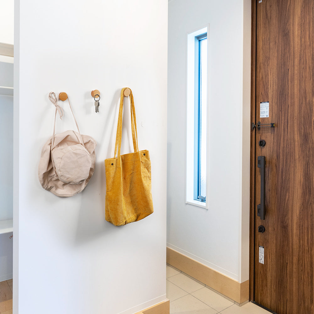 Walnut Magnetic Wall Hook — Key Holder for Entryway