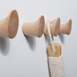 Beech Wood Boot-Profile Wall Hook — Natural Rustic Wood