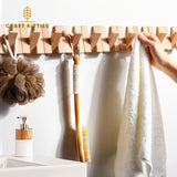 Solid Wood Wall Hooks — Swivel Coat & Towel Hook