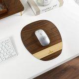 Walnut&Ash Stripe Wooden Mouse Pad | Oval