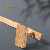 Wall Mounted Wood Towel Bar Holder — Square Hardwood Design