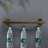 Wooden Towel Bar Holder Wall Mount — Double Layer