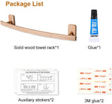 Wooden Towel Bar Holder Wall Mount — Arc Design