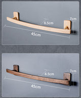 Wall Mounted Wood Towel Bar Holder — Square Hardwood Design