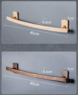 Wooden Towel Bar Holder Wall Mount — Double Layer