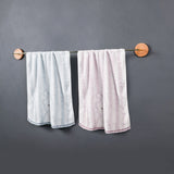 Wood & Brass Towel Rack Wall Mounted Set — Bathroom & Kitchen