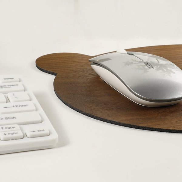 Bear Model Wooden Mouse Pad