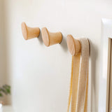 Beech Wood Boot-Profile Wall Hook — Natural Rustic Wood