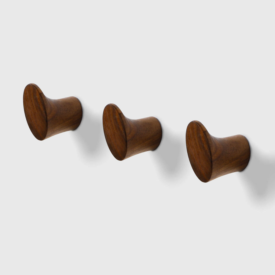 Boot Profile Walnut Coat Hook