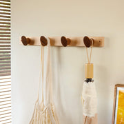 Boot Profile Walnut Wall Row of 4-Hooks