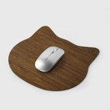 Cat Model Wooden Mouse Pad