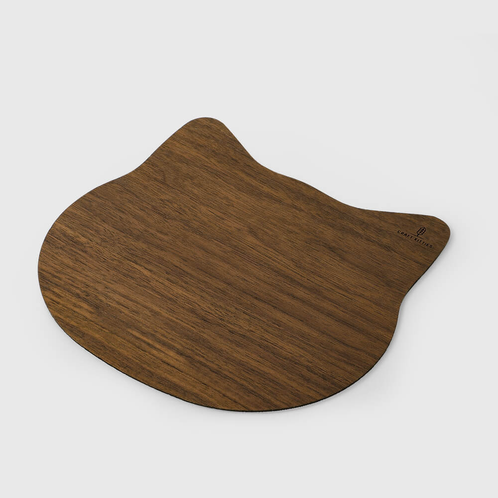 Cat Model Wooden Mouse Pad