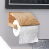 Walnut Classique Toilet Paper Holder with Shelf