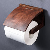 Walnut Classique Toilet Paper Holder with Shelf
