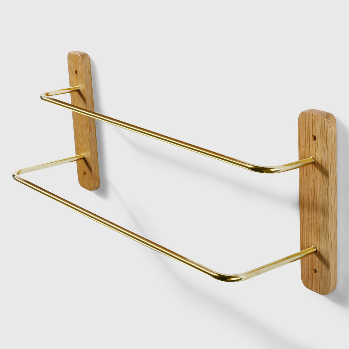 Double-Layer-Wooden-Towel-Bar-Holder