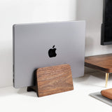 Walnut Vertical Laptop Stand — Solid American Black Walnut