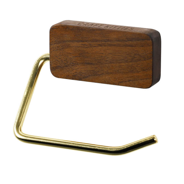Real Wood Wall Hooks & Paper Holder with Bathroom Shelf