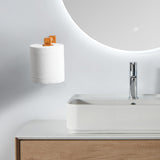 Walnut Minimalist Wall-Mounted Toilet Paper Holder