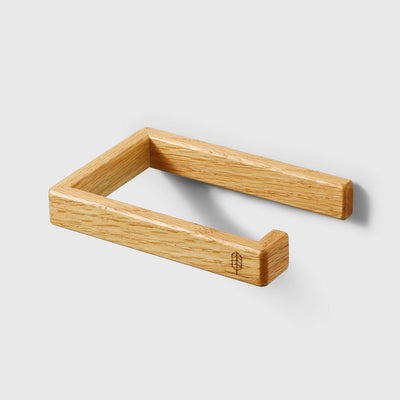 Red Oak Minimalist Toilet Paper Holder