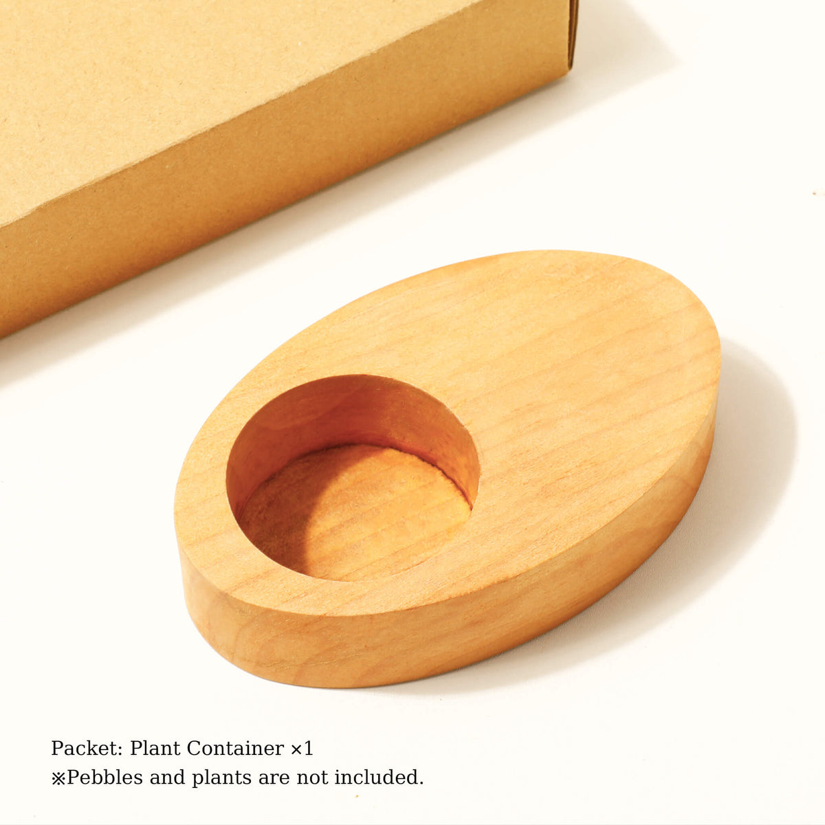 Solid Wood Desk Plant Pot — Minimalist CNC Crafted