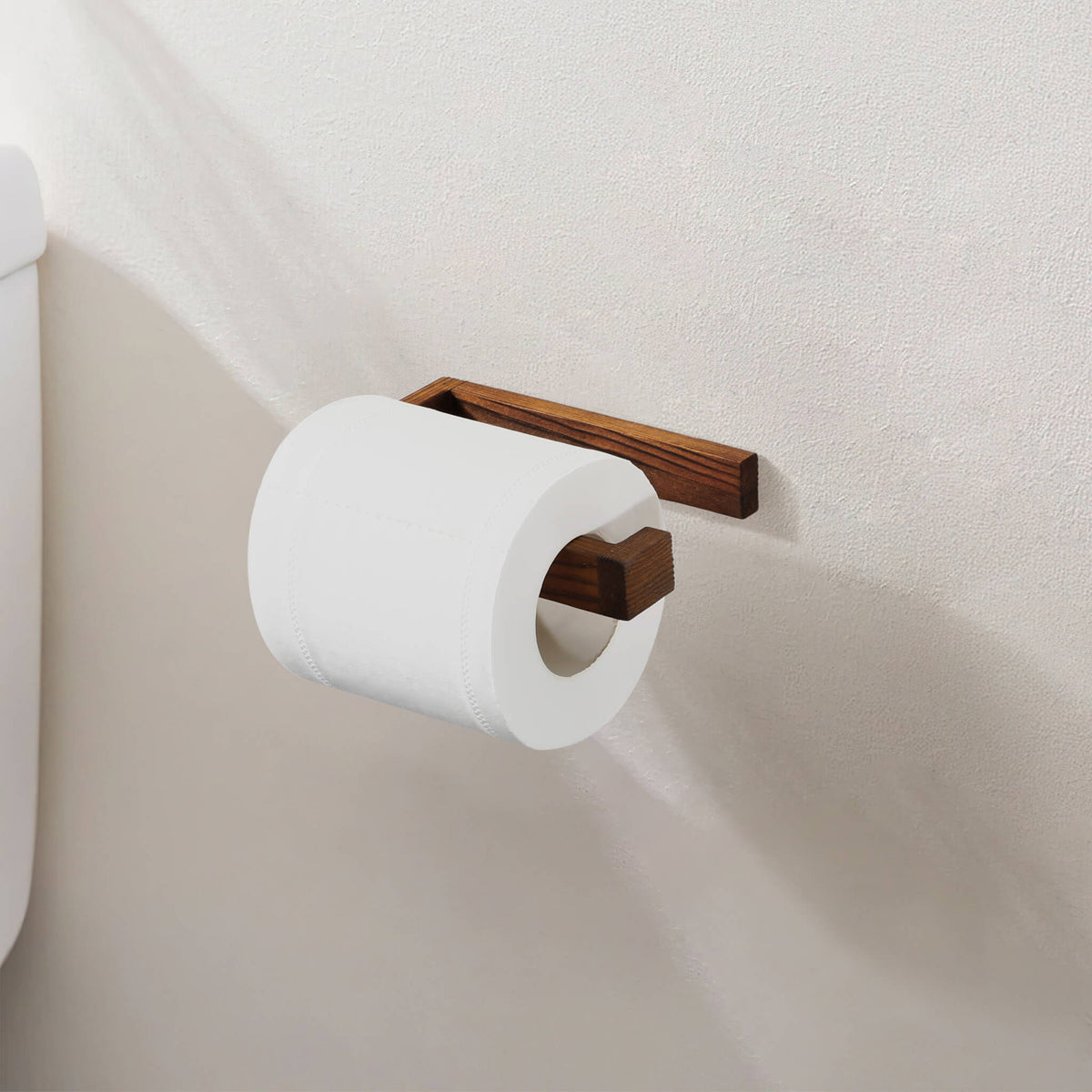 Pine Farmhouse Toilet Paper Holder — Rustic Wall Mount