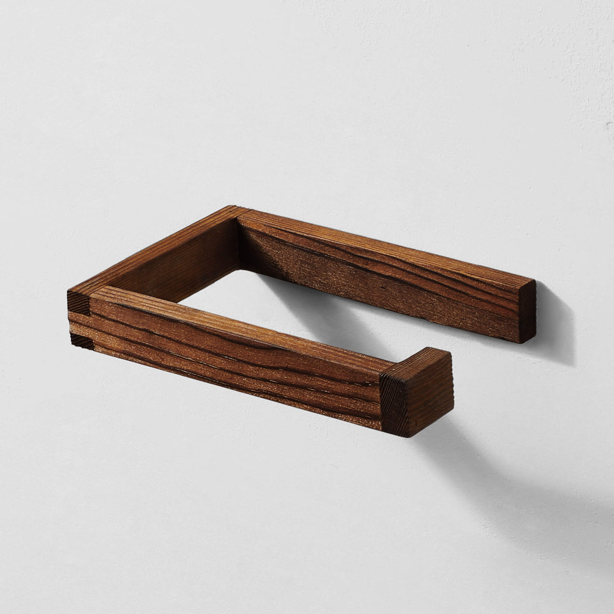 Pine Farmhouse Toilet Paper Holder — Rustic Wall Mount