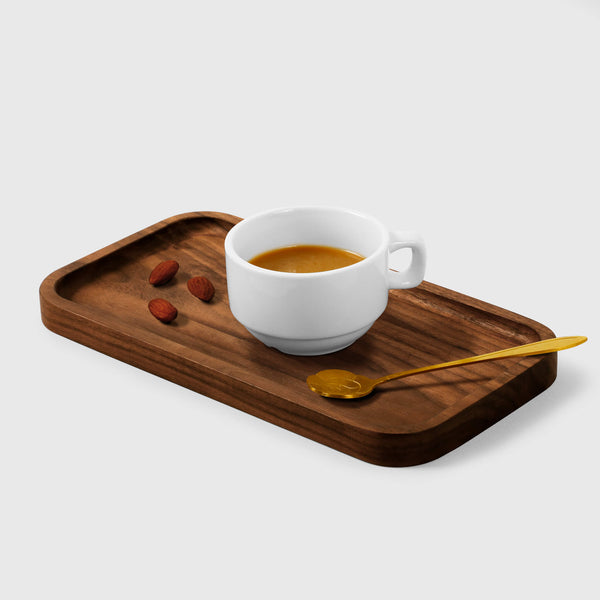 Rectangle Walnut Coffee Tray | Home Kitchen Storage