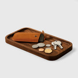 Rectangle Walnut Storage Tray | Office Bedroom Desk Tray