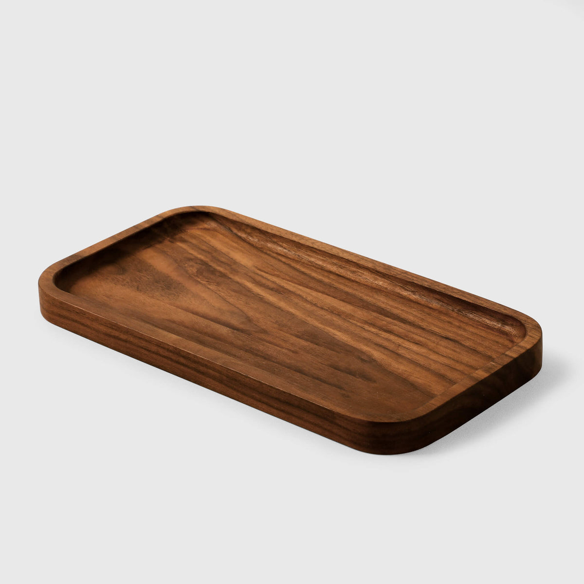 Rectangle Walnut Storage Tray | Office Bedroom Desk Tray